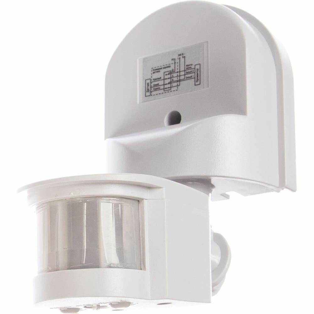 Детектор движения ДД 008 1100Вт угол обз. 180град. дальн. 12м IP44 бел. IEK LDD10-008-1100-001