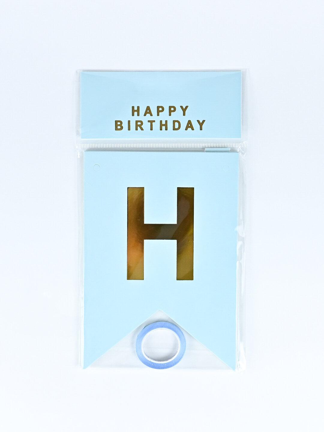 Гирлянда-флажки "Happy Birthday", бирюзовая, для украшения стен, для празднования дня рождения — фото 1