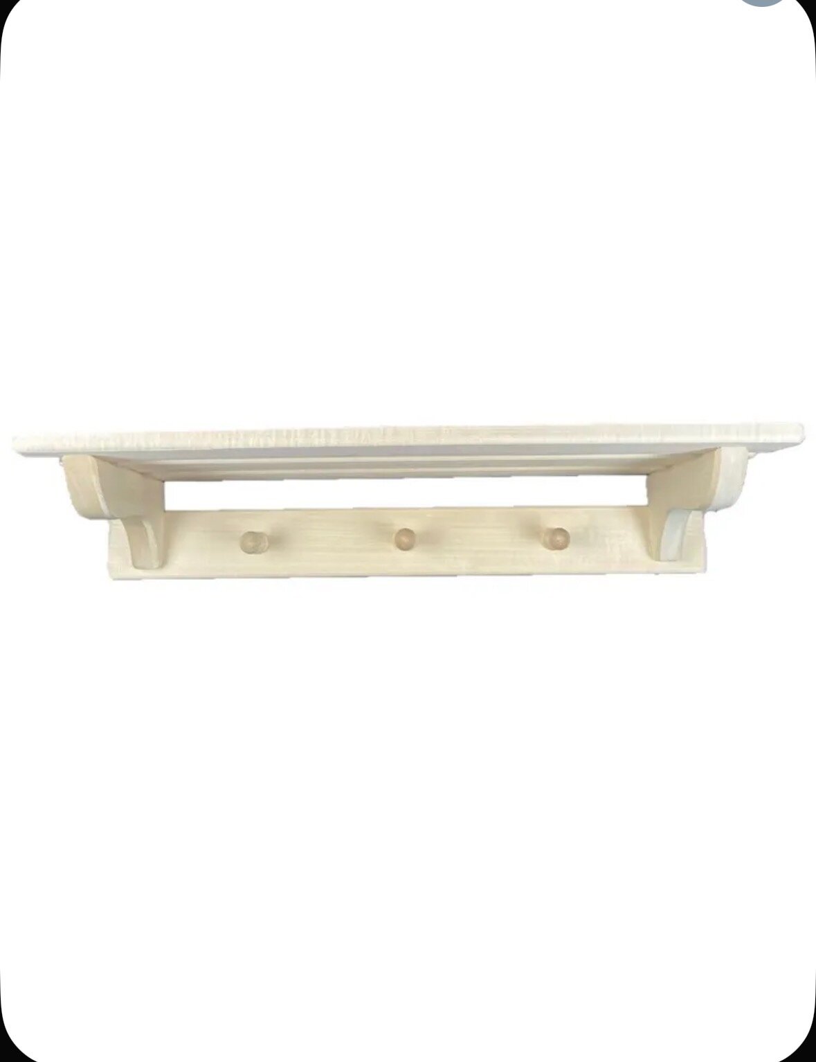 Полка-вешалка с 3 крючками