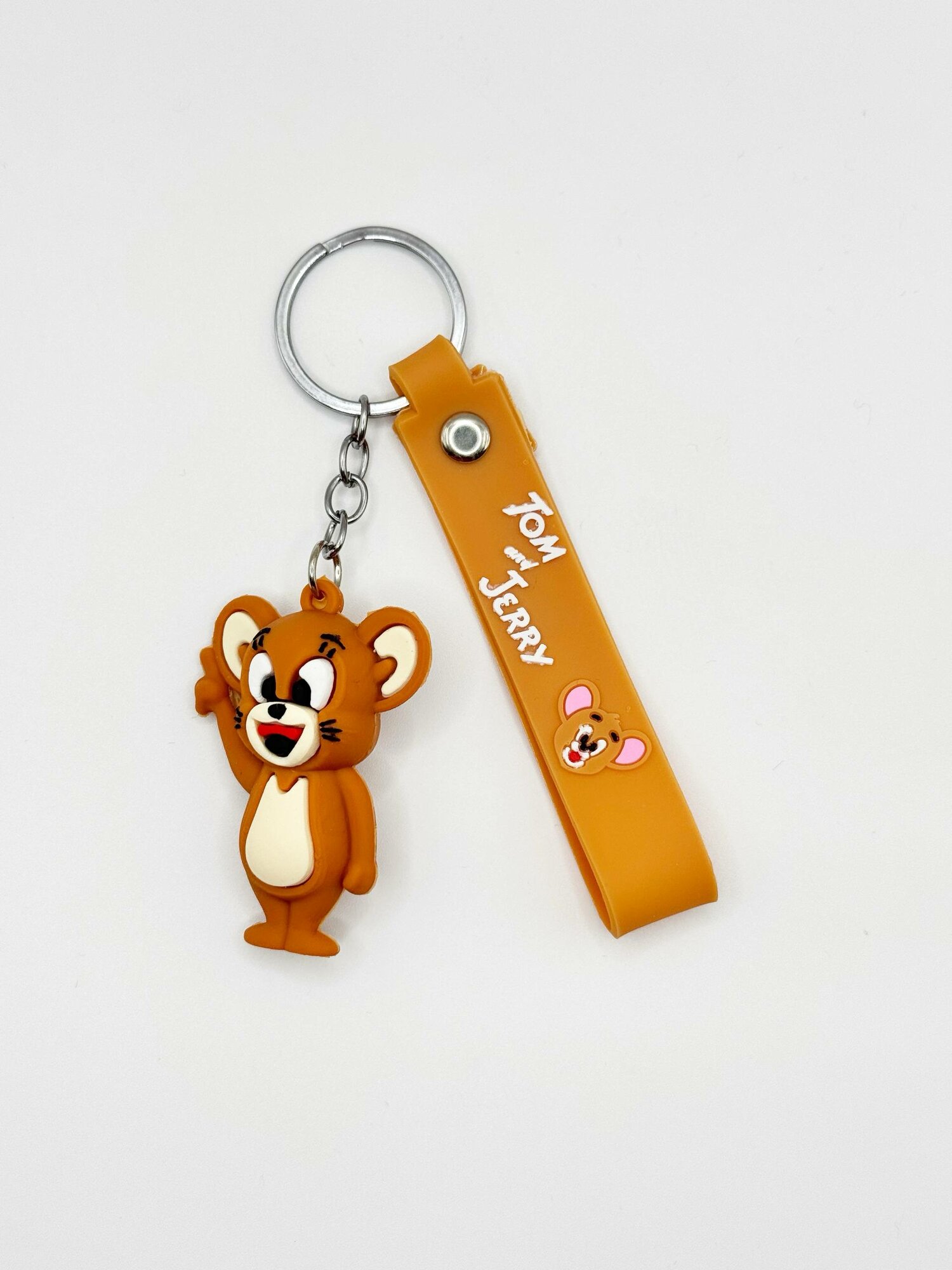 Брелок, серый, черный, красный — фото 1