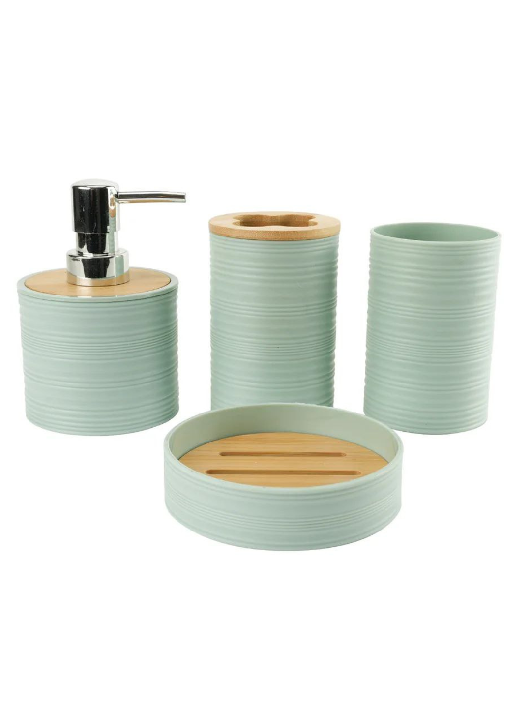 Набор из 4 предметов для ванной — белый, для порядка и гигиены