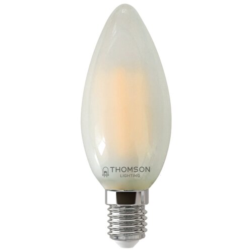 фото Thomson лампа светодиодная филаментная thomson e14 9w 4500k свеча матовая th-b2137