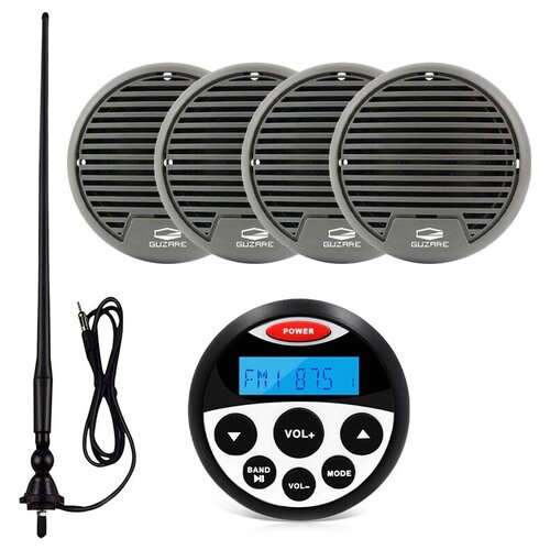 Автомагнитола для лодки водонепроницаемая IP66 4 колонки стерео Bluetooth FM AM MP3 Морской ресивер в катер 1730000₽