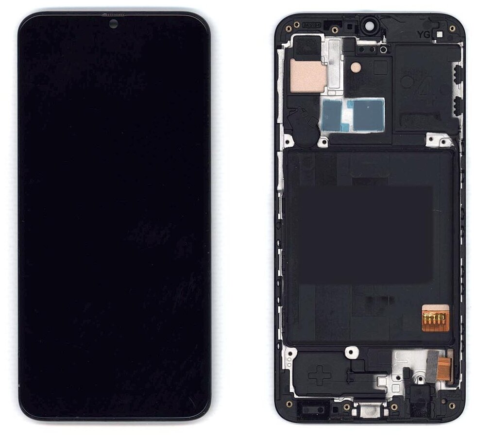 Модуль (матрица + тачскрин) для Samsung Galaxy A40 SM-A405F (TFT) черный с рамкой