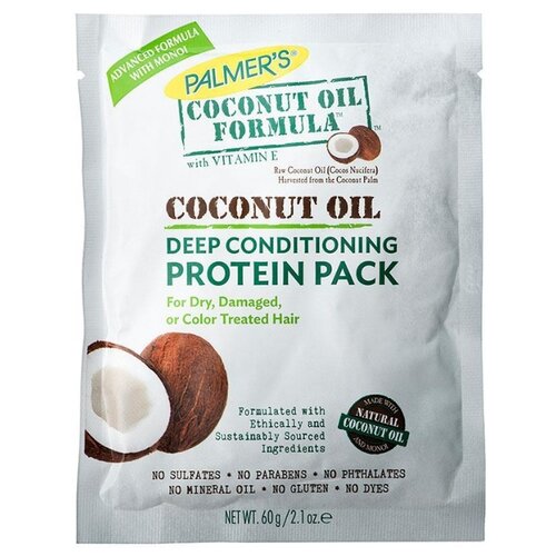 фото Palmer's кондиционер coconut oil с маслом кокоса и протеинами для сухих и поврежденных волос, 60 г