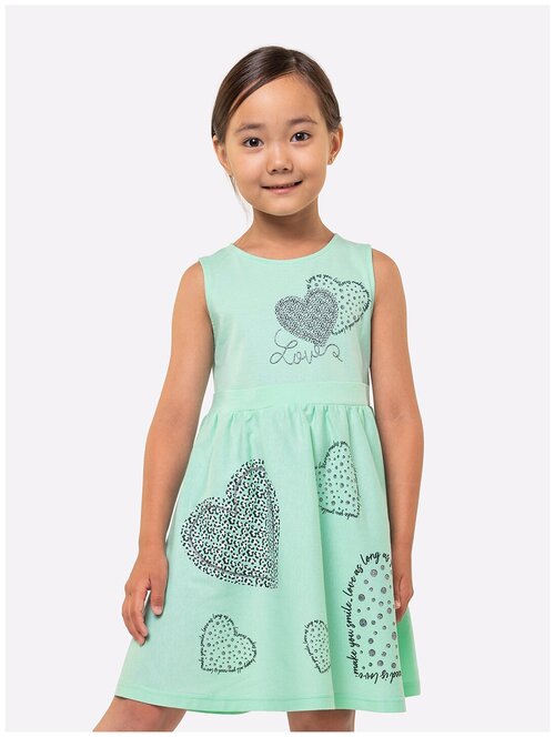 Платье HappyFox, размер 104, зеленый