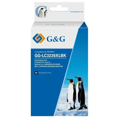 Картридж струйный G&G LC3239XLBK черный Увеличенной емкости 129 мл, 6000 стр. для Brother (GG-LC3239XLBK)