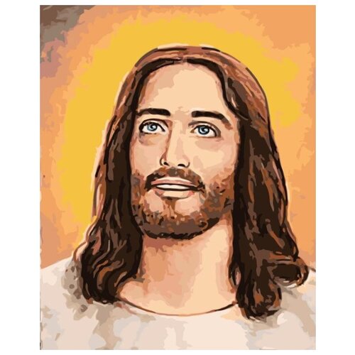 картина на осп иисус милость иисус картина написанная 125 x 62 см Картина по номерам Иисус, 40x50 см