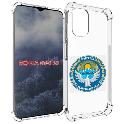 Чехол MyPads герб-киргизия для Nokia G60 5G задняя-панель-накладка-бампер