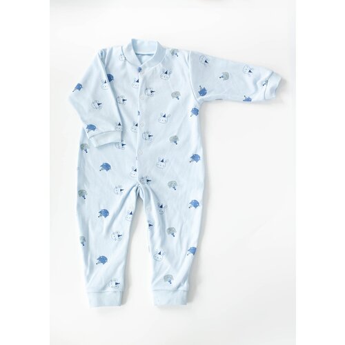 Комбинезон Малышеево детский, хлопок 100%, на кнопках, размер 74-80 см(9-12 мес), бежевый