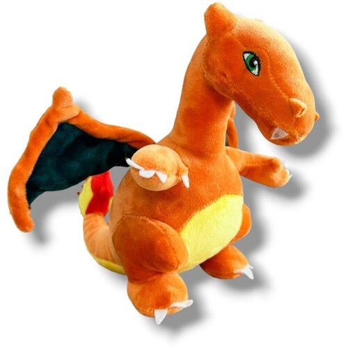 Мягкая игрушка покемон дракон Чаризард 30 см оранжевый