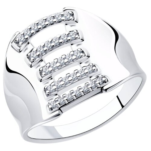 фото Sokolov кольцо из серебра с фианитами 94013257, размер 17.5