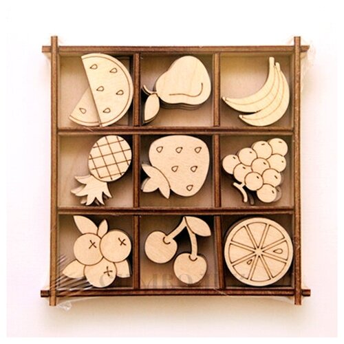 фото Набор украшений в коробке/10,5х10,5 /фрукты орландо