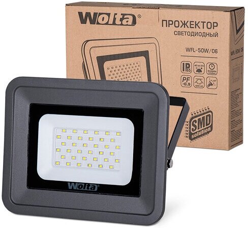 Прожектор Светодиодный Wolta WFL-50W/06W 5500K 50 W SMD IP 65