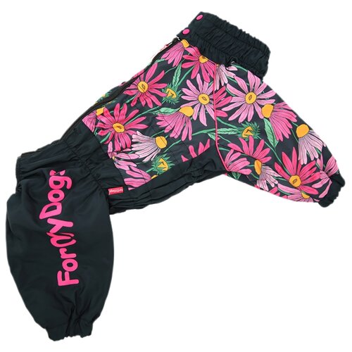 фото Дождевик для собак formydogs цветы 475/3ss-2020 f черный/розовый