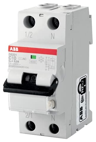 Дифференциальный автомат ABB DS201 2П 30 мА C 6 кА AC электромеханический