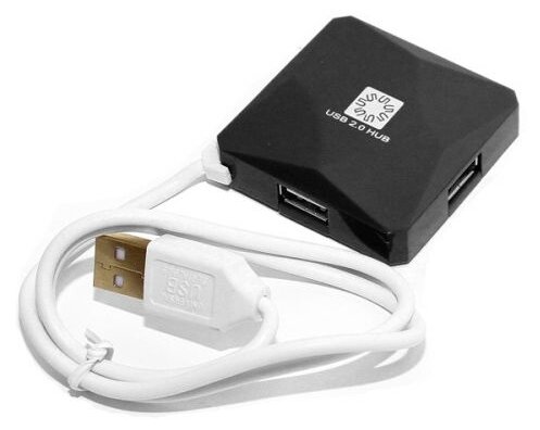 USB-концентратор 5bites HB24-202, разъемов: 4, черный