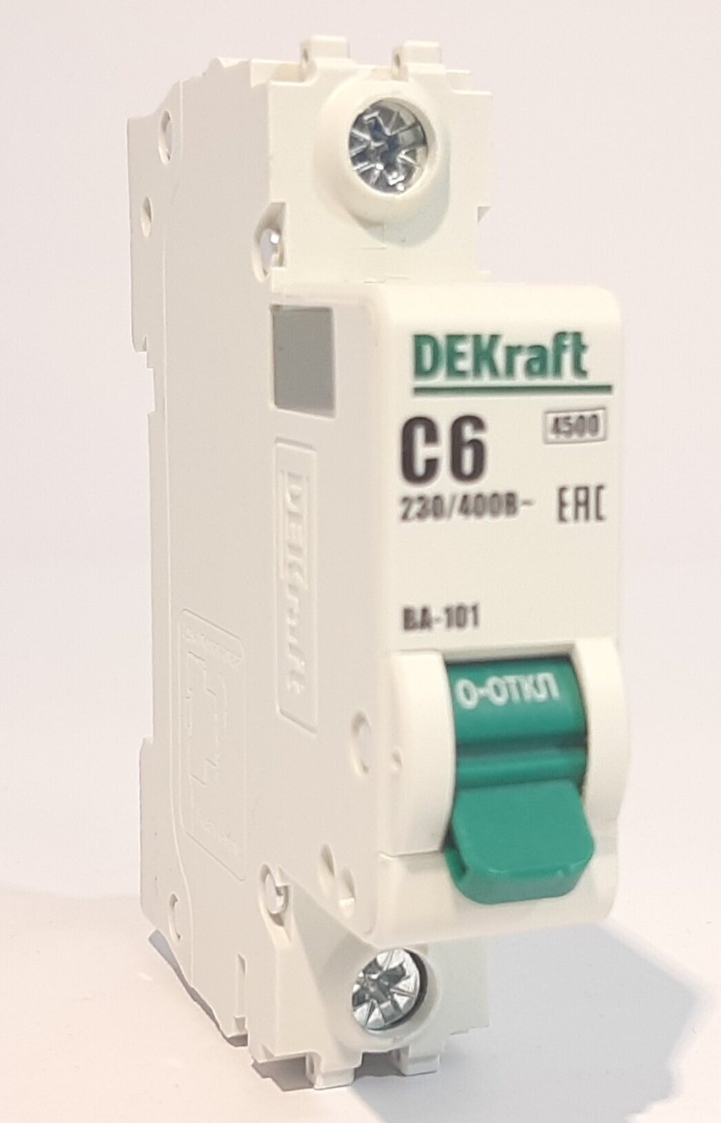 Автоматический выключатель DEKraft ВА101-1P-006A-C (12 шт) 11052DEK, 6 Ампер отключающая способность 4,5 кА