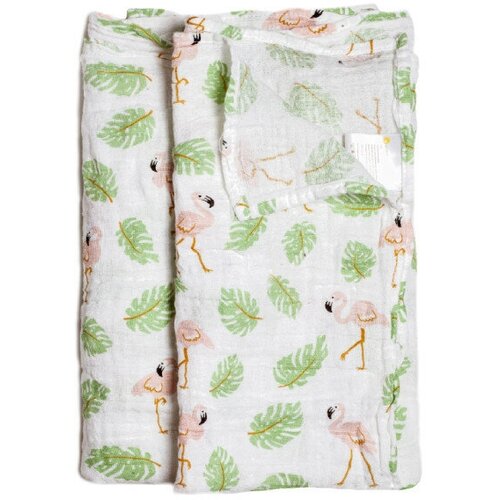 Муслиновая Фламинго 120х120