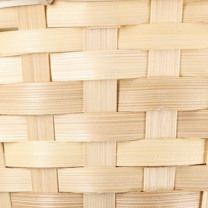 Корзина плетеная, 26х12/30 см, желтый, бамбук - фотография № 5