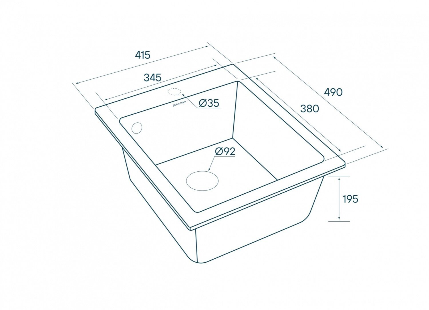Кухонная мойка Paulmark - фото №6