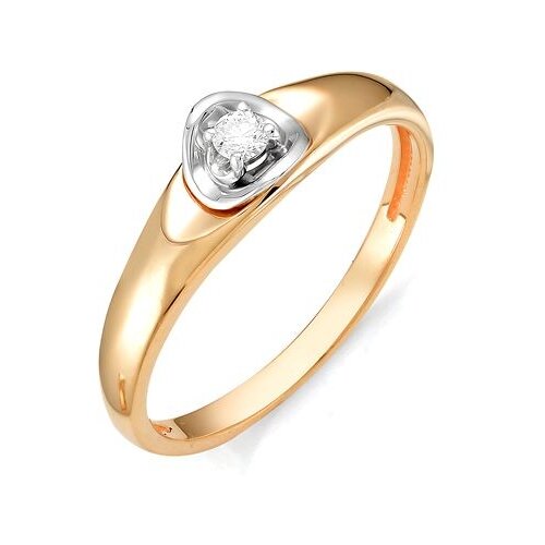 фото Master brilliant кольцо с 1 бриллиантом из красного золота 1-105-992, размер 17.5