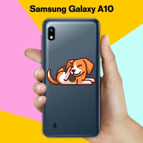 Силиконовый чехол Бигль на Samsung Galaxy A10