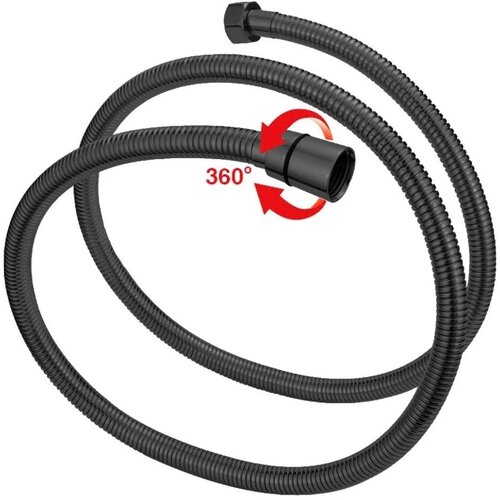 Душевой шланг Kern 900115 black 15м металл 1500₽