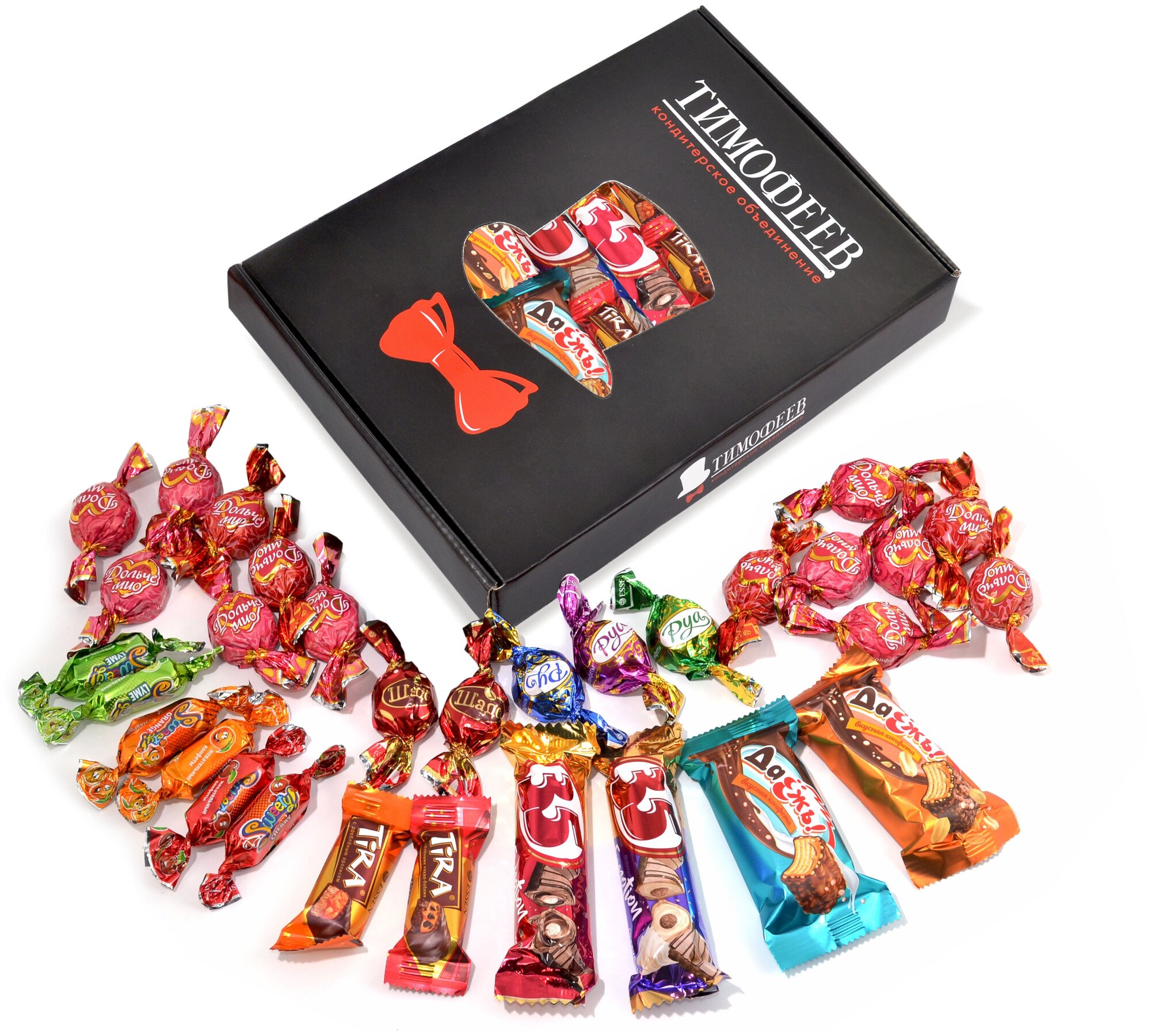 Шоколадные конфеты ассорти из 14 видов в наборе "Премиальный", подарочные конфеты в коробке, Тимофеев ко, 400 гр - фотография № 1
