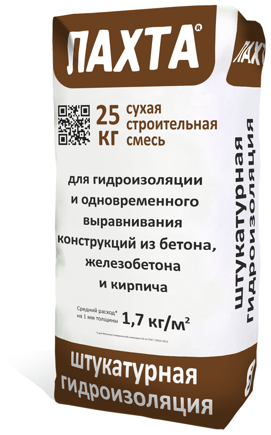 ЛАХТА® штукатурная гидроизоляция сухая смесь на основе цемента 25 кг