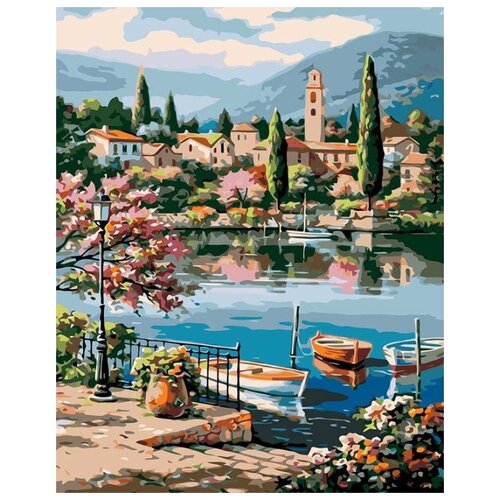 Картина по номерам Озеро Комо, 40x50 см картина на осп озеро комо озеро летом 125 x 62 см