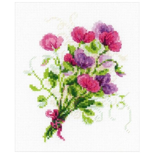 фото Набор букетик с душистым горошком 15х18 риолис 1606 1606