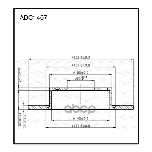 Диск Тормозной Задний Allied Nippon Adc1457 ALLIED NIPPON арт. ADC1457