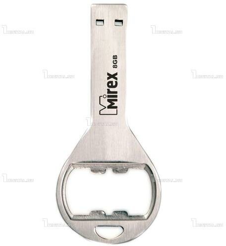 Накопитель Mirex 8GB Bottle Opener серебристый USB 2.0 Flash Drive (13600-DVRBOP08)