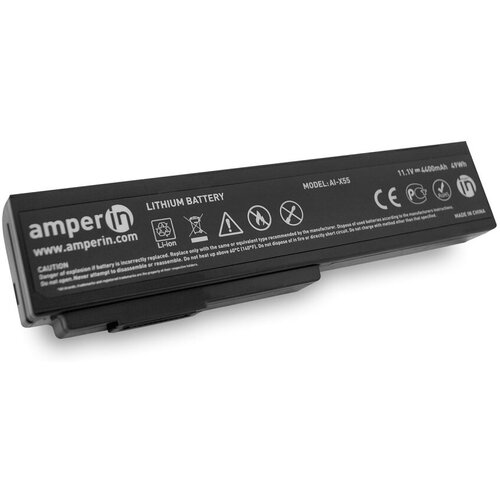 Аккумулятор Amperin для ноутбука ASUS AsM50 H 11.1v 4400mah аккумулятор для ноутбука asus asm50 h 4800 mah 11 1v