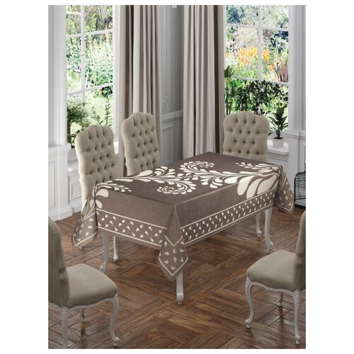 фото Скатерть do&co броде жаккард mercan, коричневый ; размер:160 х 220 do & co