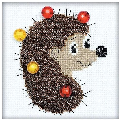 фото Набор ёжик с яблоками вышивка бисером 10х10 риолис 1175 1175