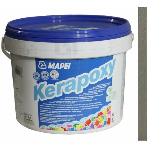 Затирка Mapei Kerapoxy CQ, 10 кг, 113 grigio cemento клей двухкомпонентный для плитки mapei keralastic t белый 5кг 103605