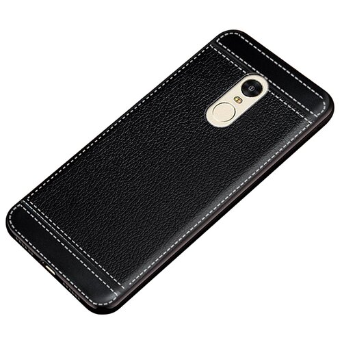 фото Чехол mypads для huawei nova 2i из качественного износостойкого силикона с декоративным дизайном под кожу с тиснением черный