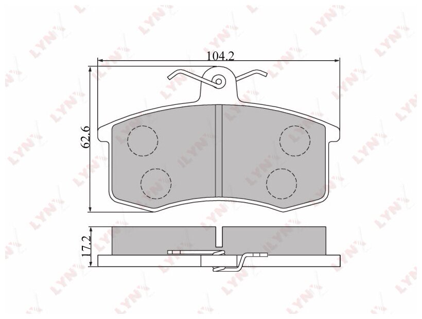 Колодки тормозные дисковые LYNXauto BD-4605