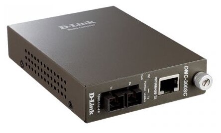 Медиа-конвертер D-link DMC-300SC 1xUTP 10/100, 1xSC MM, 2 км, rev /D7A