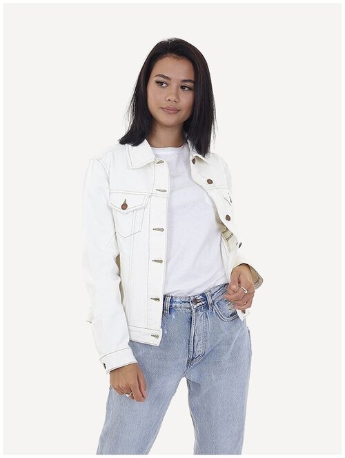 Джинсовая куртка, Цвет Белый, Размер M