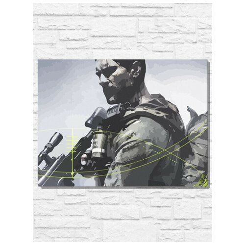 Картина по номерам на холсте Sniper Ghost Warrior 3 (шутер, PS, Xbox, PC, Switch) - 10409 30x40