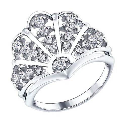фото Серебряное кольцо sokolov 94012210 с фианитом diamant-online