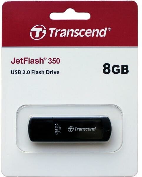 Флеш Диск Transcend 8Gb Jetflash 350 TS8GJF350 USB2.0 черный - фотография № 10