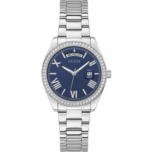 фото Наручные часы guess, серебристый синий