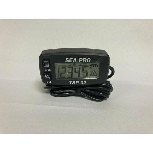 фото Счетчик моточасов тахометр sea-pro tsp-02 универсальный для лодочных моторов, мопедов, бензопил, до 16 цилиндров