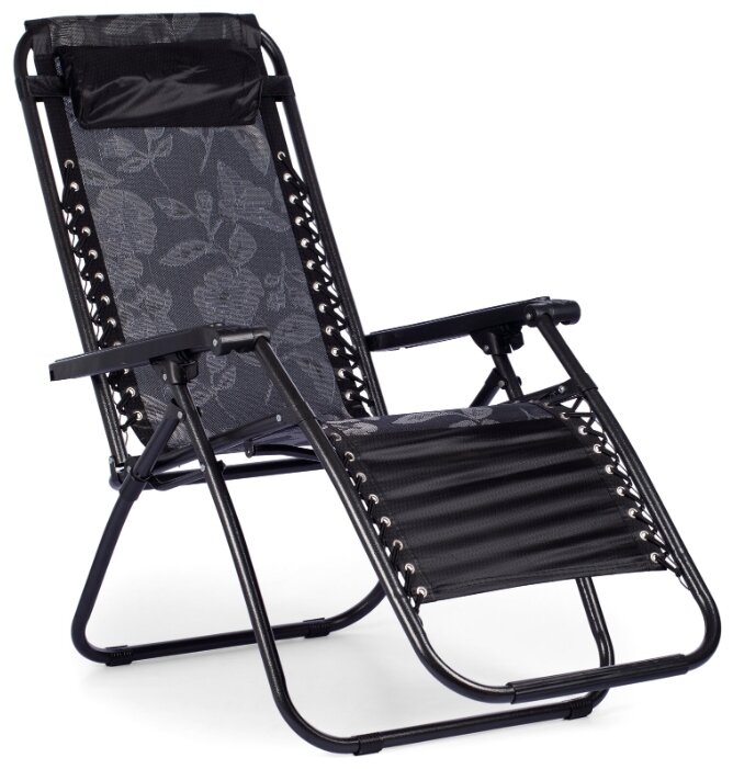 Кресло-шезлонг раскладное с подголовником, текстилен - фотография № 2