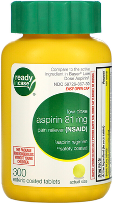 Life Extension Aspirin (Аспирин низкая доза с защитным покрытием) 81 мг ...