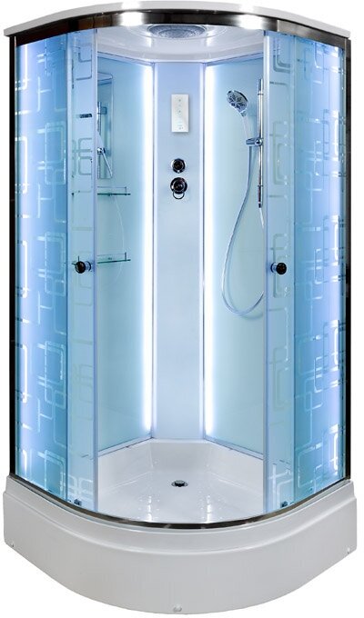 фото Душевая кабина Deto EM2780LED 80х80 с подсветкой